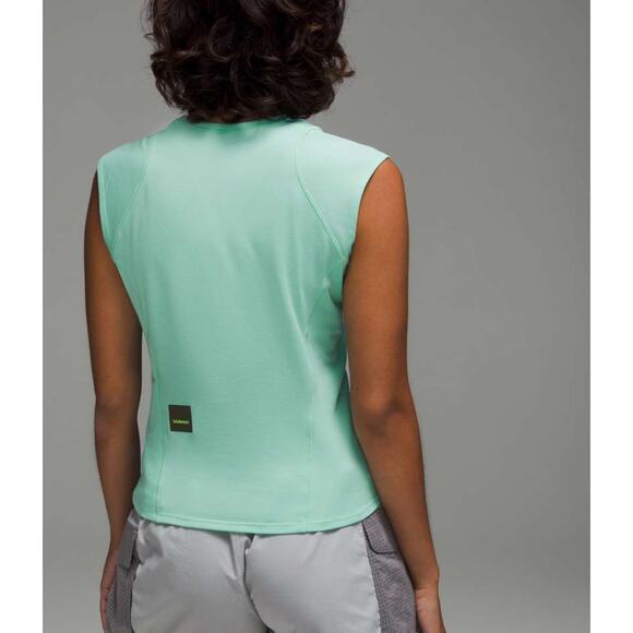 Lululemon Cap Sleeve Hiking Tank Top Mesh Breathable Gorpcore Workout womens 10 - Picture 8 of 14